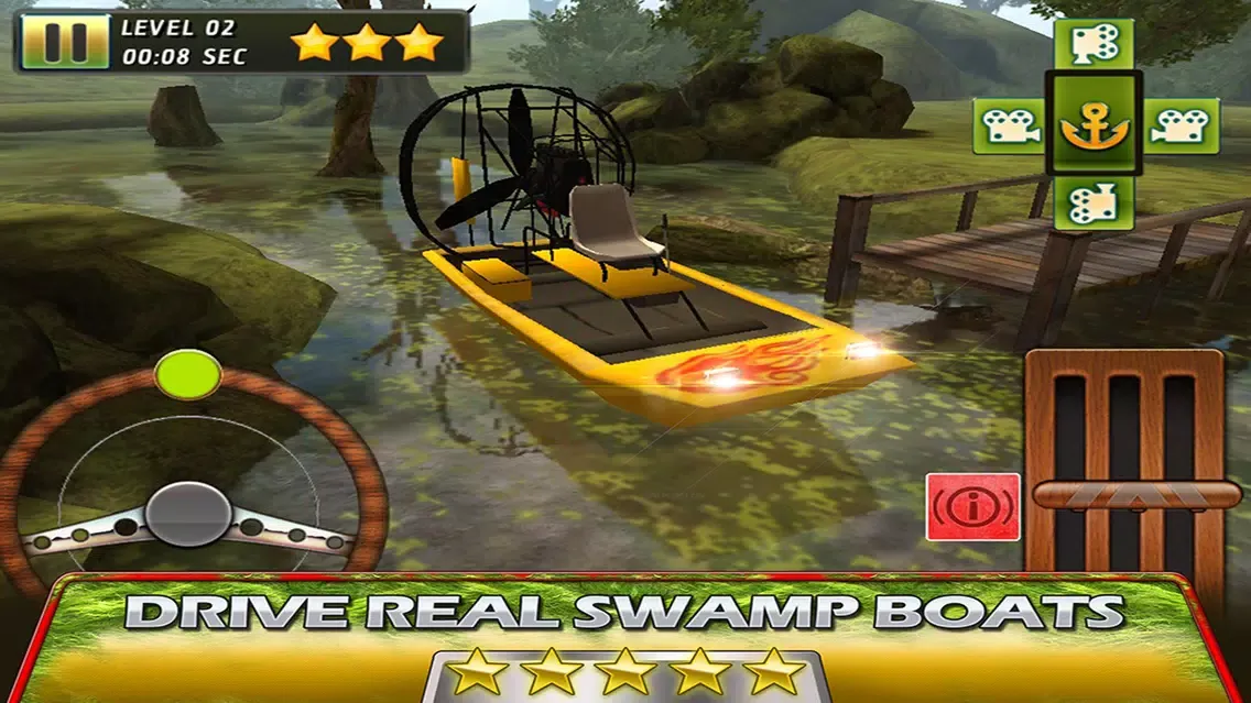 Swamp Boat 3D River Sports Fast Parking Race Game Ekran Görüntüleri