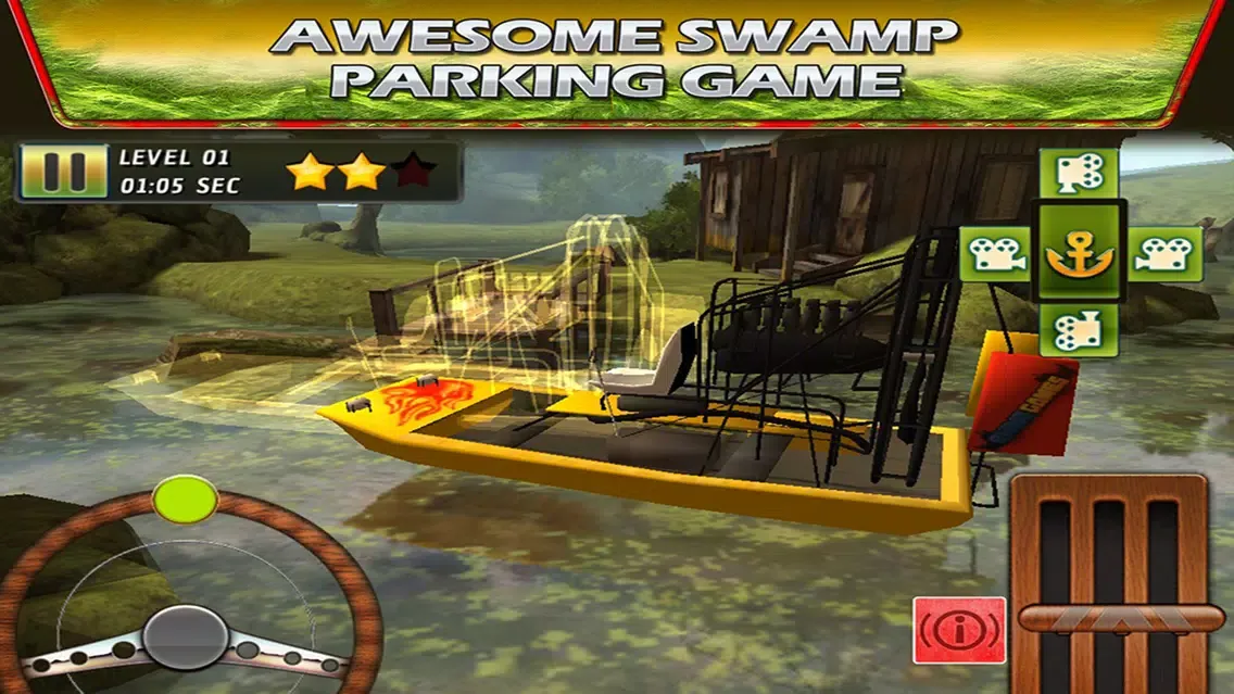 Swamp Boat 3D River Sports Fast Parking Race Game Ekran Görüntüleri