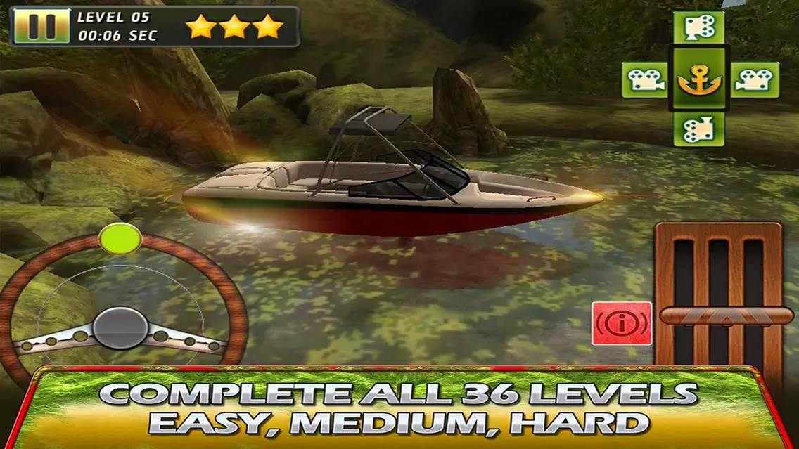 Swamp Boat 3D River Sports Fast Parking Race Game Ekran Görüntüleri