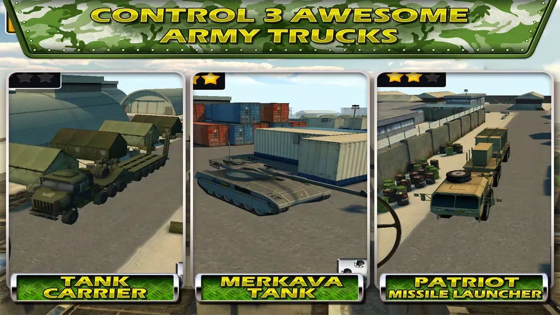صور Tank Parking Blitz Race with Heavy Army Trucks, Missile launcher and Tanks
