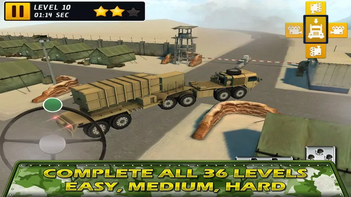 صور Tank Parking Blitz Race with Heavy Army Trucks, Missile launcher and Tanks