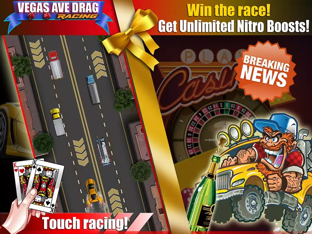 Las Vegas Strip Drag Race for Money PRO: Play your cards right to win the hot car race iPad 应用截图