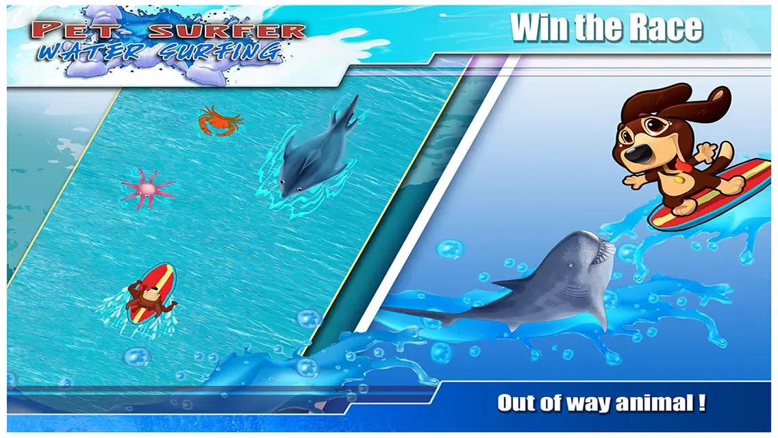 Where's the Bst Riptide ? Free : My Pet Puppy Water Surfing Race Screenshots