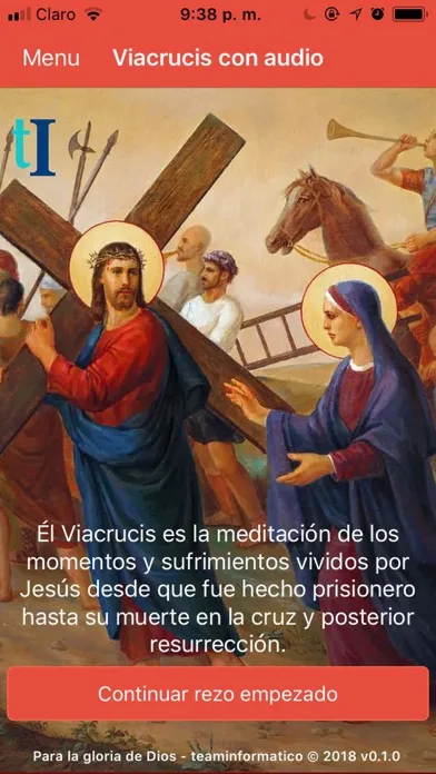 Tangkapan skrin El Santo Viacrucis con audio