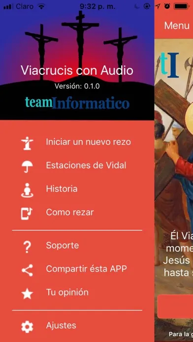 Tangkapan skrin El Santo Viacrucis con audio