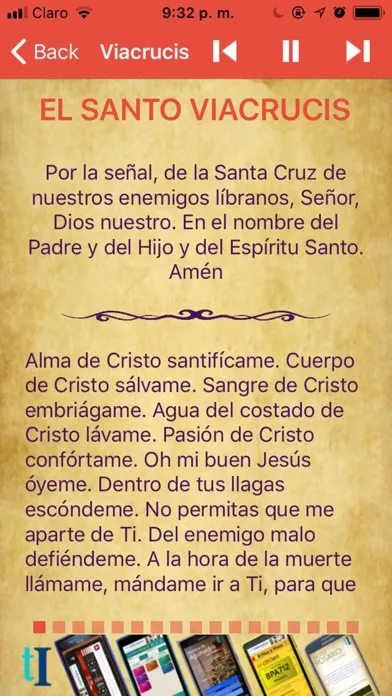 Tangkapan skrin El Santo Viacrucis con audio