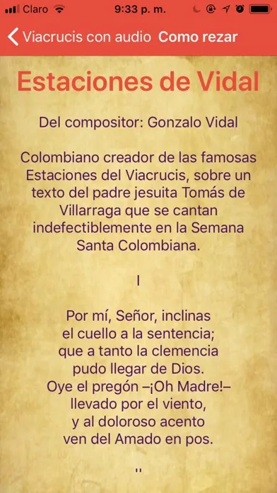 Tangkapan skrin El Santo Viacrucis con audio