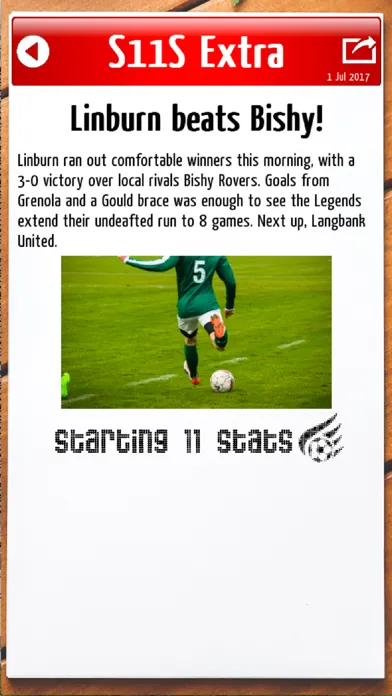 Starting 11 Stats Screenshots
