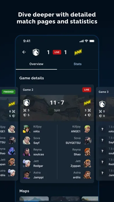 ภาพหน้าจอของ Liquipedia: Esports Tracker