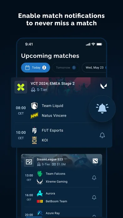 ภาพหน้าจอของ Liquipedia: Esports Tracker