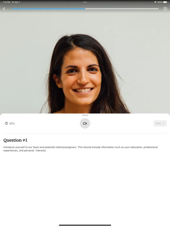 Screenshot di Applicant Interview iPad 
