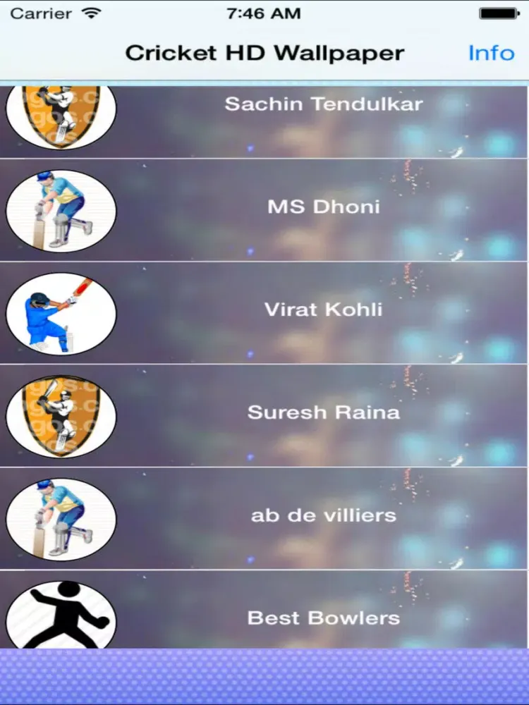 Cricketers Wallpaper HD - Cricket Players Pictures iPad 应用截图