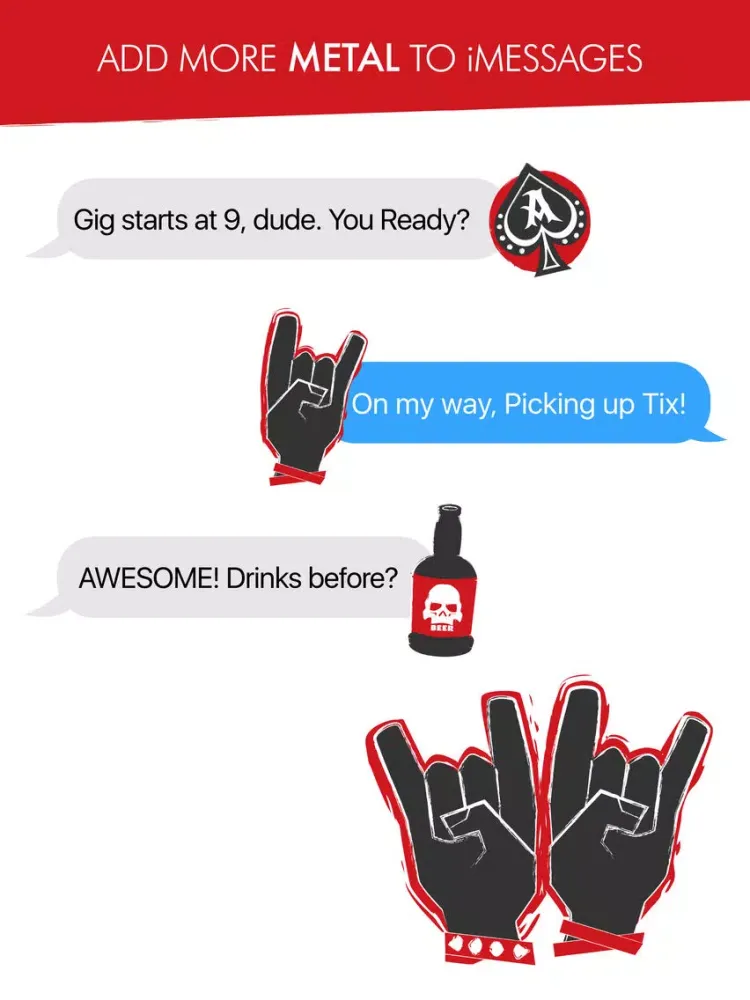 Heavy Metal Stickers iPad  스크린샷