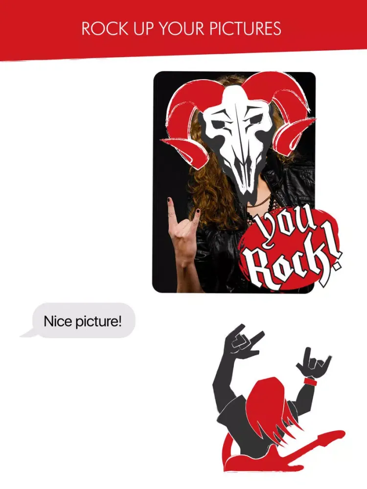 Heavy Metal Stickers iPad  스크린샷