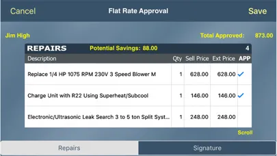 TMS ACOTRUCK Mobile Work Order Screenshots