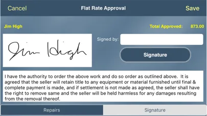 TMS ACOTRUCK Mobile Work Order Screenshots