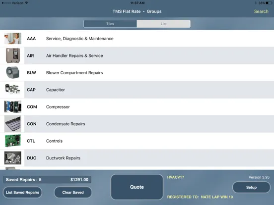 TMS Flat Rate Reader iPad  스크린샷