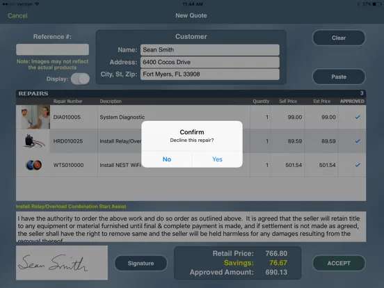 TMS Flat Rate Reader iPad  스크린샷