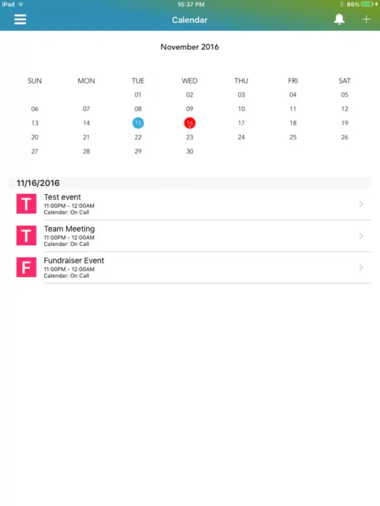 Team Calendar Sync iPad স্ক্রিনশট
