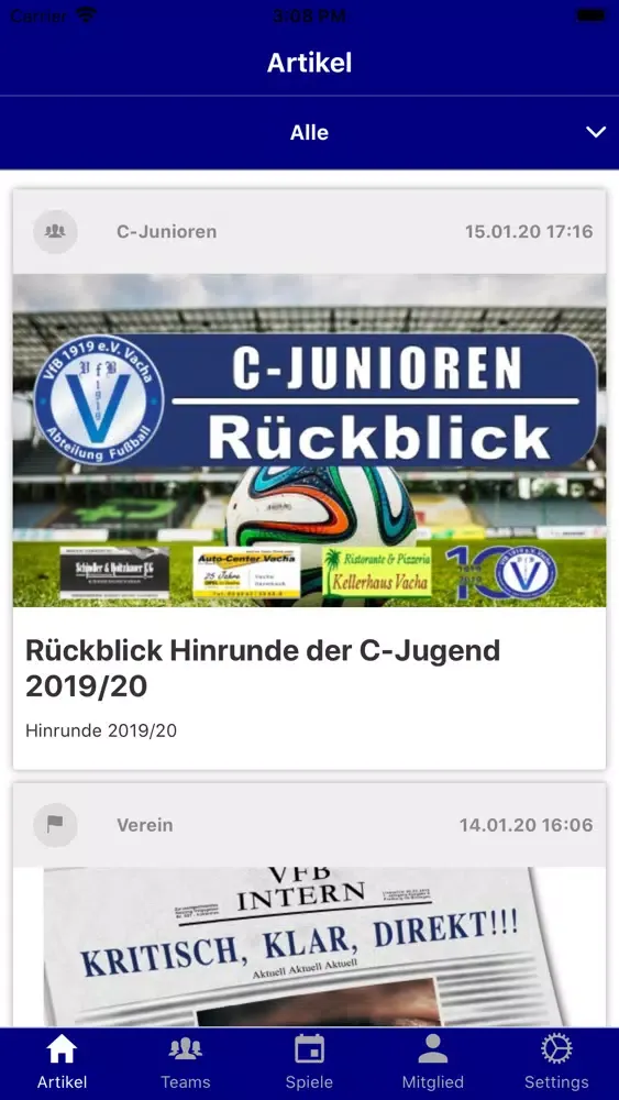 Capturas de tela do VfB Vacha