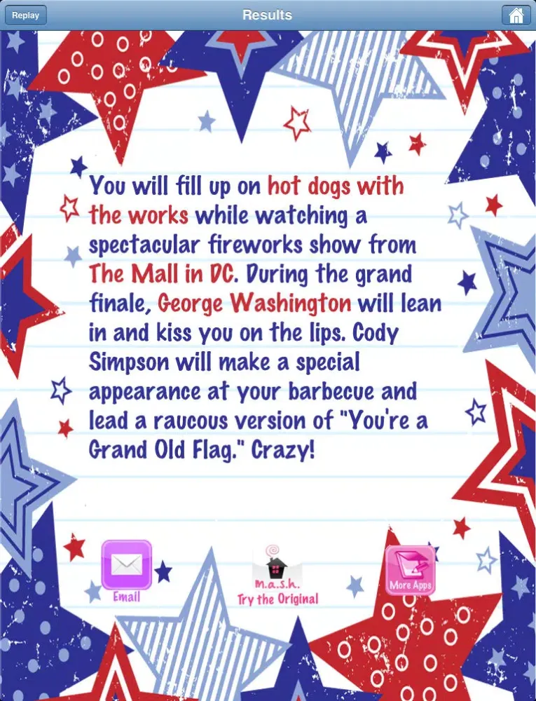 M.A.S.H. 4th of July iPad  Screenshots