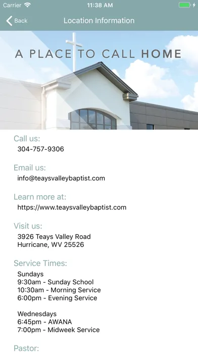 Tangkapan skrin Teays Valley Baptist Church