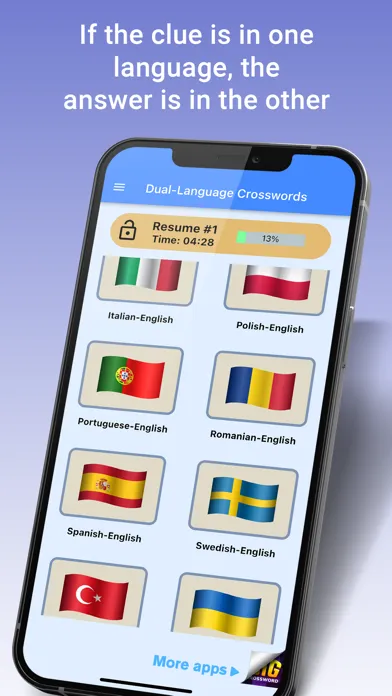 Dual-Language Crosswords應用截圖