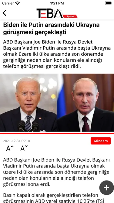 TEBA Ajansı سکرین شاٹس