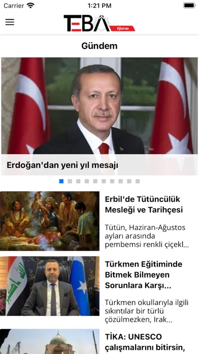 TEBA Ajansı سکرین شاٹس