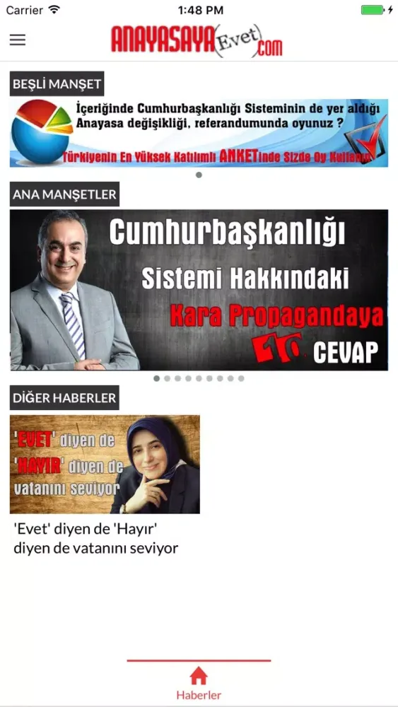 Capturas de tela do Anayasaya Evet