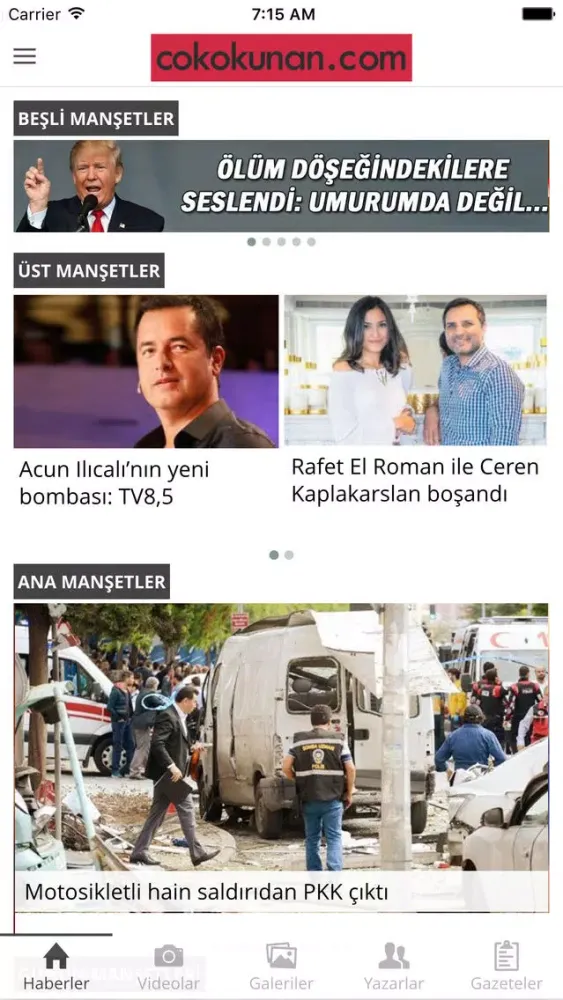 Çok Okunan سکرین شاٹس