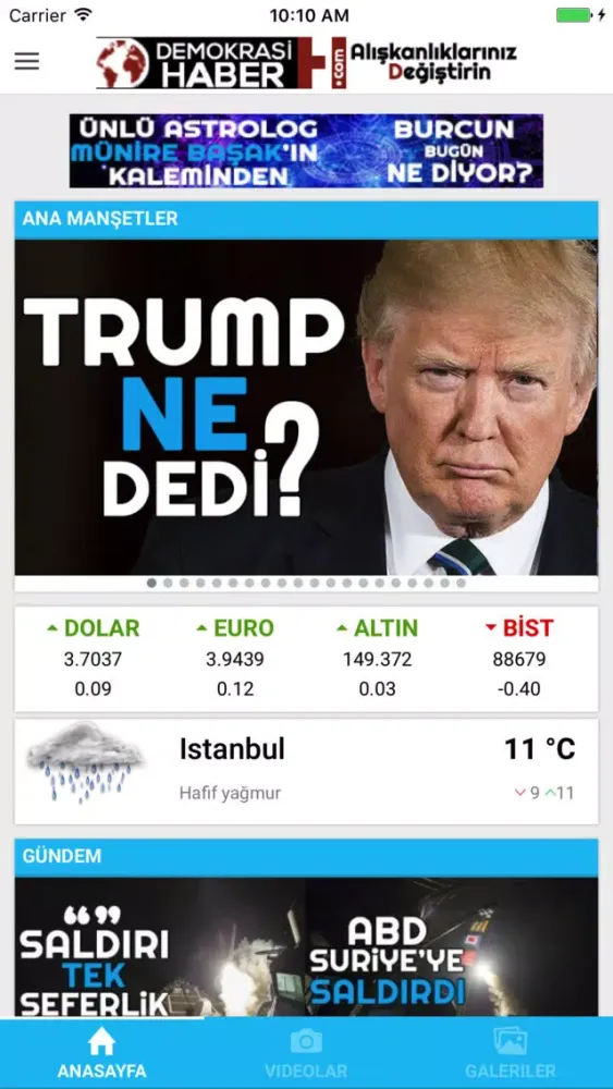Screenshot di Demokrasi Haber