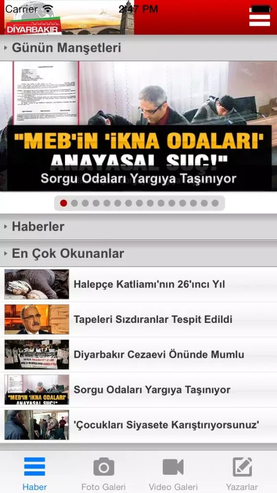 Tangkapan skrin Diyarbakır Gündem