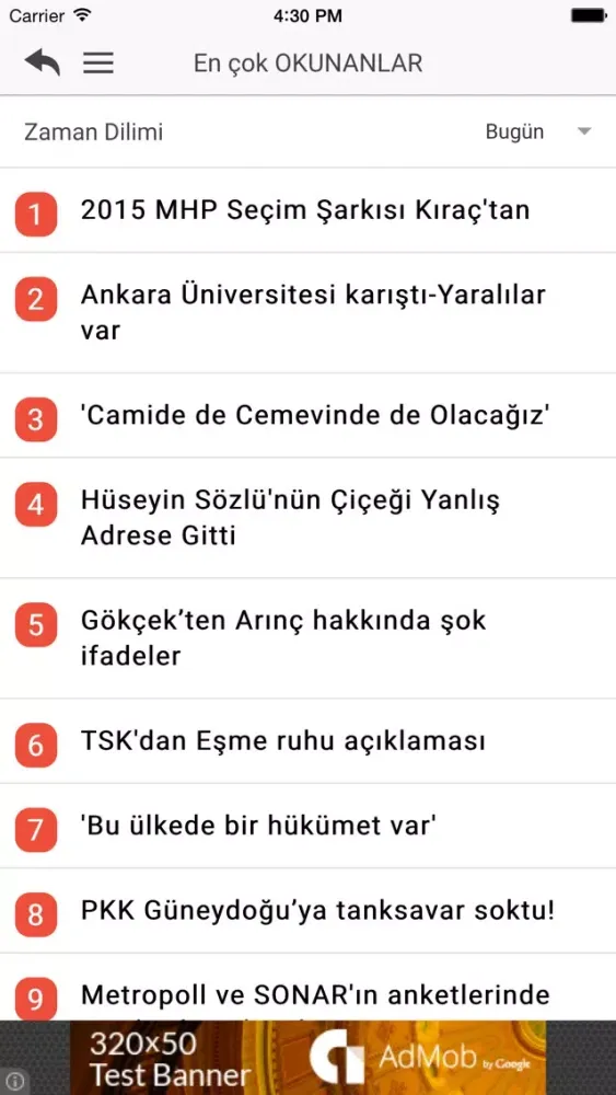 Screenshot di Gazete2023