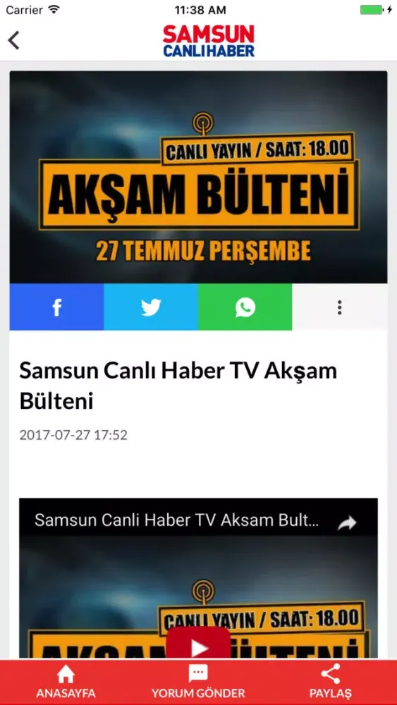 Samsun Canlı Haber应用截图