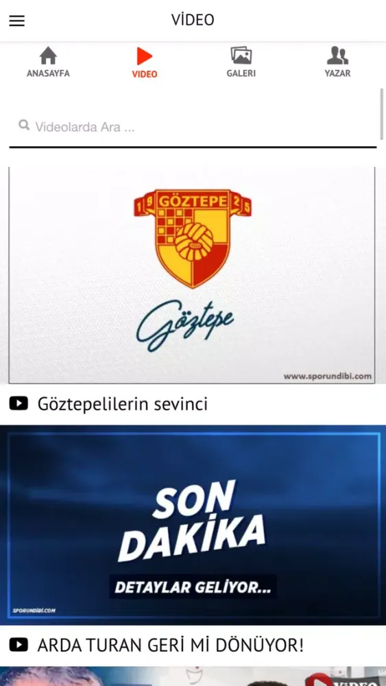 Capturas de tela do Sporun Dibi