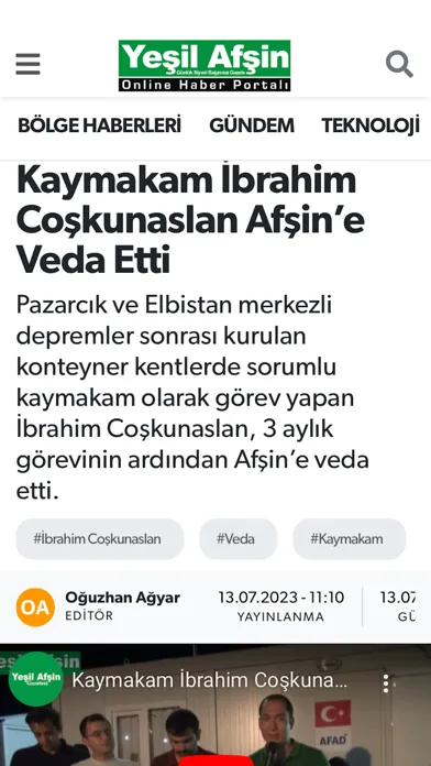 Скриншоты Yeşil Afşin Gazetesi