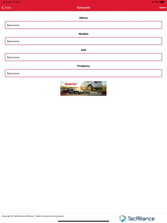 Gabriel Autopartes iPad  স্ক্রিনশট