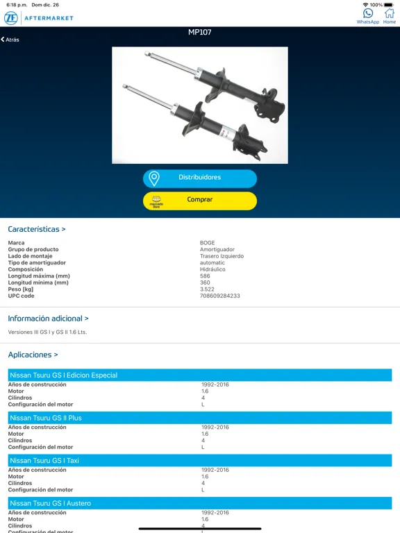 ZF México Catálogo Autopartes iPad  Screenshots