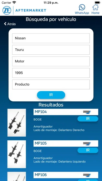 ZF México Catálogo Autopartes Screenshots