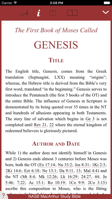 Ảnh chụp màn hình của NASB MacArthur Study Bible