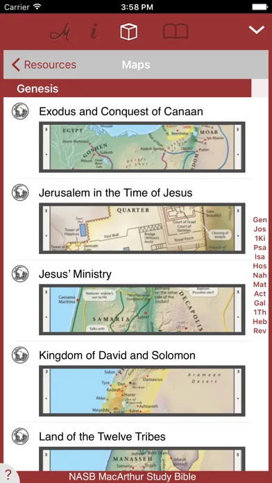 Ảnh chụp màn hình của NASB MacArthur Study Bible