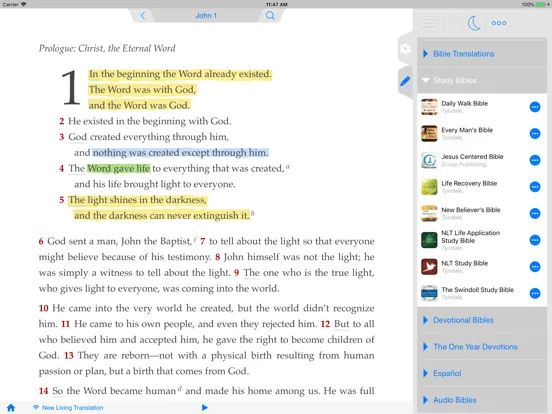 Tyndale Bibles App iPad  سکرین شاٹس