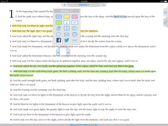 Capturas de tela do Strong's Concordance with KJV iPad 