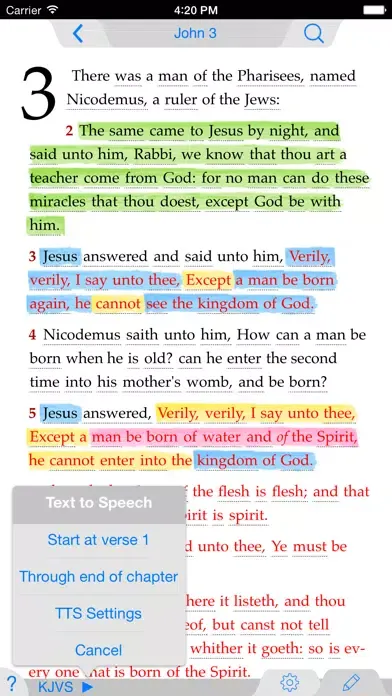 Capturas de tela do Strong's Concordance with KJV