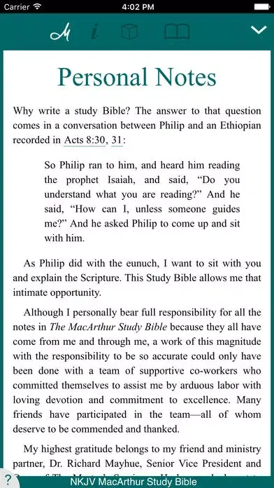 Capturas de tela do MacArthur Study Bible - NKJV