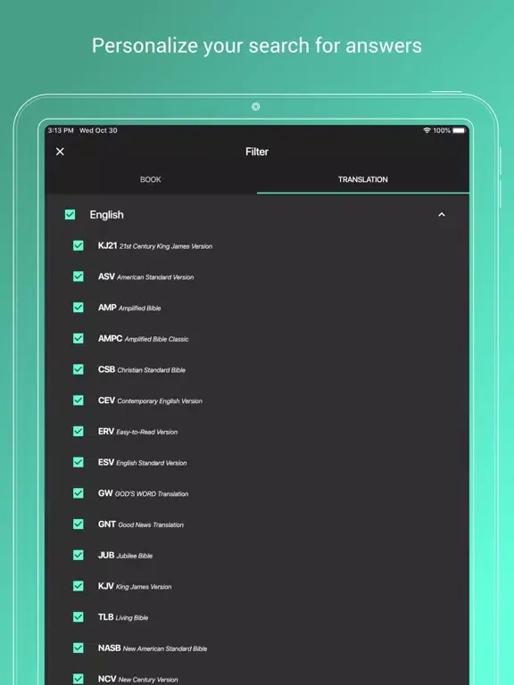 Bible Search! iPad 应用截图