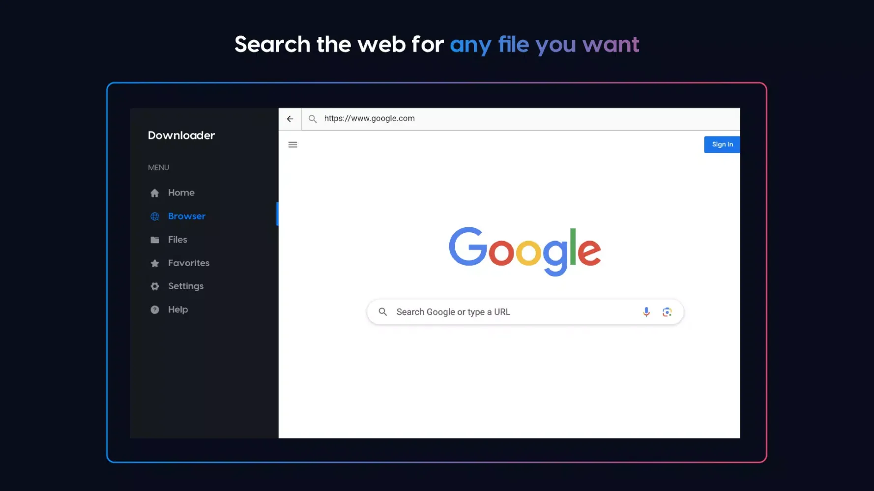 Downloader Screenshots