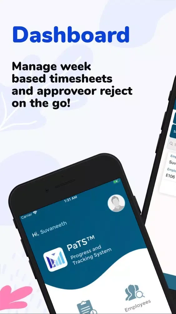 PaTS Mobile Screenshots