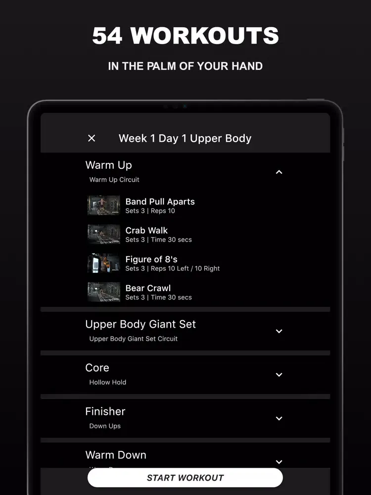 Tangkapan layar ATHLETE.CO MMA Workout Program iPad 